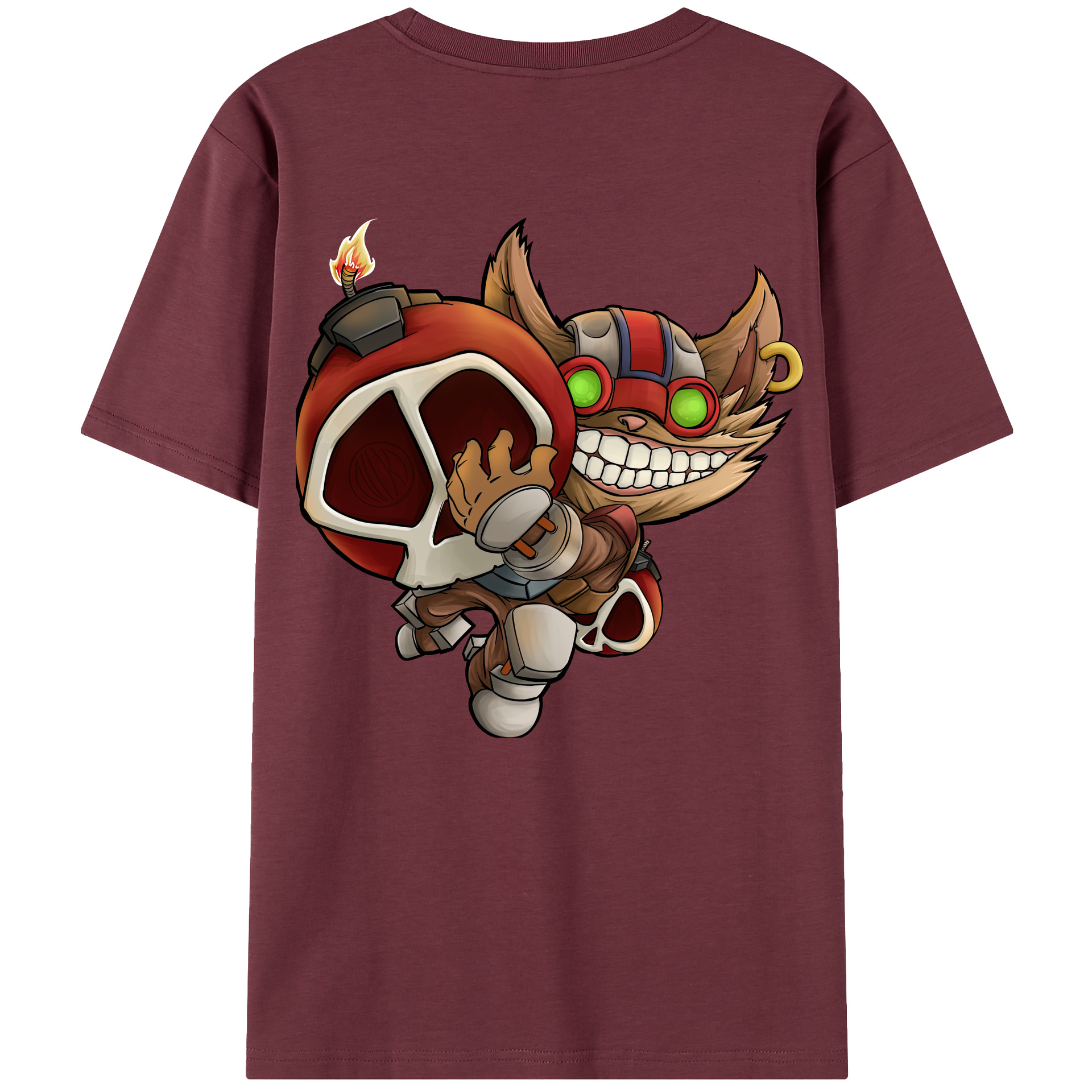 リーグ・オブ・レジェンド League of Legends LOL 綿100％半袖Tシャツ（背面プリント）